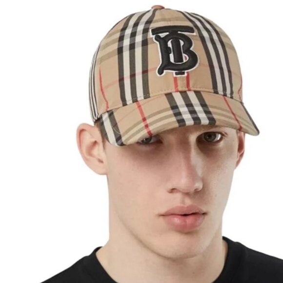 NWT Authentic Burberry TARTAN EMBROIDERED LOGO CAP - unisex - Picture 3 of 8